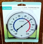 La Crosse 5" Indoor/outdoor Dial Thermometer #104-105-TBP. Fixed Price $12.94.