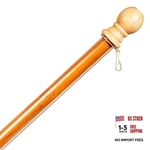 56" Solid Wood Flag Pole With One Clip And Anti-wrap Tube. Fixed Price $32.75.