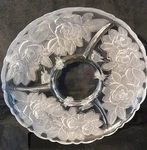 Mikasa Studio Nova Winter Rose Glass 14 Round Divided Serving Tray. Fixed Price $19.98.