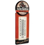 Harley-davidson Nostalgic Let's Ride Thermometer 5.5" 15.3/4" New. Fixed Price $49.95.