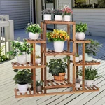 6 Layer Frame Wood Plant Stand Outdoor Garden Backyard Flower Shelves Rack. Fixed Price $38.95.