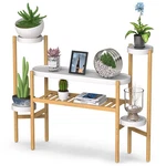 Plant Tier Bamboo Indoor Outdoor Corner Display Holder Wisuce 3-2 Stands. Fixed Price $179.99.