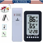 Digital Thermometer Clock Temperature Wireless Transmitter Indoor/outdoor. Fixed Price $12.99.
