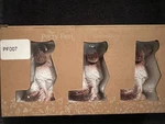 Potty Feet Rare Dogs Figures Planter Riser Handmade Yard Art Ornaments 3PCS New. Fixed Price $30.00.