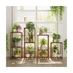Bamworld Plant Stands Indoor 4 Sets Shelves Outdoor Woode... Fast Usa Ship. Fixed Price $47.90.