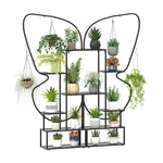 6-TIER Butterfly Metal Plant Stand 2-PACK With Hanging Hooks Garden Patio Home. Fixed Price $158.56.