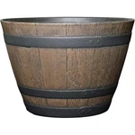 Classic Home And Garden Whiskey Resin Flower Barrel Planter, Walnut Brown, 20.5". Fixed Price $43.30.