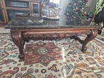 Upscale Marble Top Coffee Table. Excellent Condition. Fixed Price $1200.00.