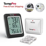 Temppro TP60BW Digital Hygrometer Indoor Outdoor Thermometer Wireless 500 Range. Fixed Price $34.55.