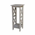 30" X-sided Plant Stand In Washed Gray Taupe. Fixed Price $102.77.