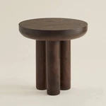Owen 19" High Rustic Modern Walnut Finish Wood Pedestal Side Table. Fixed Price $199.99.