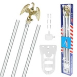Tangle Free Spinning Flag Pole Aluminum 6FT Durable Rust Wind Resistant Kit. Fixed Price $17.77.