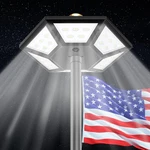 Solar Pole Light Dusk To Dawn, 2000 Lumens Large Powered Flag.... Fixed Price $45.99.