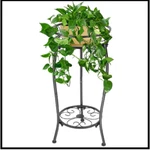 Metal Plant Indoor Outdoor, 2 Tier Tall Potted Shelf Fl. Fixed Price $24.69.