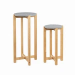 Better Homes & Gardens 2 Pack Gray Cement Wood Plant Stand. Fixed Price $49.24.