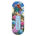 Briarwood Lane Colorful Birdhouses Metal Thermometer. Fixed Price $17.95.