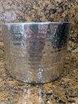 Crate & Barrel Hammered Aluminum Round Stand 7" 477298 Wedding Display Plant. Fixed Price $19.99.