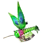 Painted Metal & Glass Hummingbird Solar Powered Light Garden Yard Decor. Fixed Price $27.99.