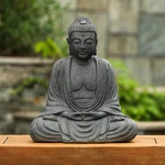 Luxenhome Buddha Statue Outdoor And Indoor, 17" Fiber Stone Meditating Ga. Fixed Price $66.37.