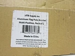2QTY Mtb Aluminum Wall Mount Flag Pole Bracket Display Multi Position. Fixed Price $19.95.
