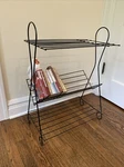 Vintage Metal Wire Plant Stand Book Shelf Rack 3 Tier Table Mid Century Modern. Fixed Price $54.95.