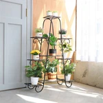 Extra Large 9 Pots Metal Rack Flowers Plant Stand For Garden Succulent 4FT Tall. Fixed Price $42.99.