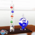 Jj Care Galileo Thermometer With Glass Globe Barometer Frosted, Weath.... Fixed Price $54.89.