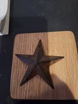 One (1) Star Nail Large Cast Iron Texas 3 1/2"WIDE 02110. Fixed Price $9.35.