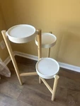 Ikea Satsumas Plant Stand Indoor, Bamboo/white, 30 " - New. Fixed Price $99.00.