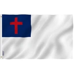 Fly Breeze 3X5 Foot Christian Flag Vivid Color And Fade Proof Canvas Header.... Fixed Price $13.99.