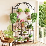 75 Inch Tall Metal Plant Stand Arch Shape Flower Pot Display Holder With Hooks. Fixed Price $99.90.