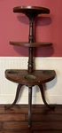 19TH Century Mahogany 3-TIER Demilune Form Wine Butler/plant Stand. Fixed Price $250.00.
