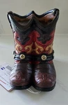 Gerson Company Resin Cowboy Boots Planter 5.25 Brown Orange New With Tag. Fixed Price $28.60.