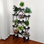 In/outdoor Metal 6 Tier 9 Pot Plant Stand Flower Holder Shelf Display Rack. Fixed Price $66.92.
