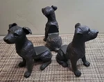 Potty Feet Sitting Dog Trio Set Of 3 Bronze Color Plant. Fixed Price $29.80.