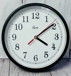 Equity Black Wall Clock 8 Battery Operated Round Quartz Analog Silent Sweep. Fixed Price $8.97.
