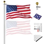 Apluschoice Bravery 30FT 13 Gauge Sectional Flag Pole Kit Aluminum For Outside. Fixed Price $179.90.