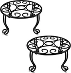 2 Pack Stand 11.8'' Diameter For Large Flower/plant Pot 6'' Tall Black. Fixed Price $45.99.