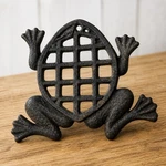Vintage Cast Iron Frog Trivet Wall Decor Garden Hot Plate Plant Stand Rustic. Fixed Price $57.00.
