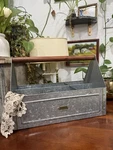 Hearth & Hand Galvanized Metal Wood Planter Garden Pale Stand Pot. Fixed Price $100.00.