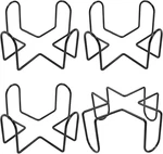 Pack Metal Coaster Holder, 4.4 Inch Black Iron Stand For Square Rou. Fixed Price $11.27.