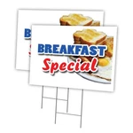 Breakfast Special Multi-pack Of Yard Signs & Stake Plastic Coroplast Window. Fixed Price $52.99.