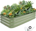 Good Gain Raised Garden Bed 4IN1, Galvanized Planter Box Green. Fixed Price $51.06.