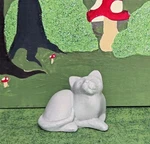 Stone Look 2.5 Inch Napping Cat Statue Georgetown Home And Garden Outdoor Indoor. Fixed Price $9.95.