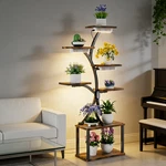 Tall Plant Stand Flowers Display Rack With Dimmable Grow Lights Home Decor. Fixed Price $59.90.