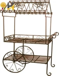 Large Steel Flower Cart - Durable And Stylish Garden Planter On Wheels. Fixed Price $520.99.