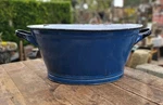 Vintage Blue Enamel Bath Planter Tub Garden Pond Bottle Cooler Watertight. Fixed Price $128.55.