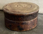 Antique Treen Jar Covered Box Woodenware Civil Era American Circa 1865. Fixed Price $85.00.