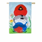 Lnw Evergreen Portly Birds Burlap House Flag 28X44. Fixed Price $16.98.