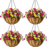 4PCS 16 Inch Metal Hanging Baskets Round Wire Plant Stand With Coco Lining Cu.... Fixed Price $65.19.